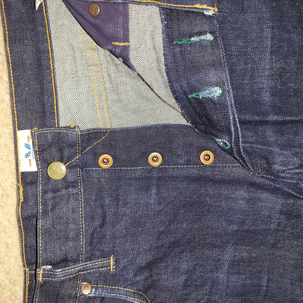 Left Field Jeans Greaser White Oak Cone Denim Gem